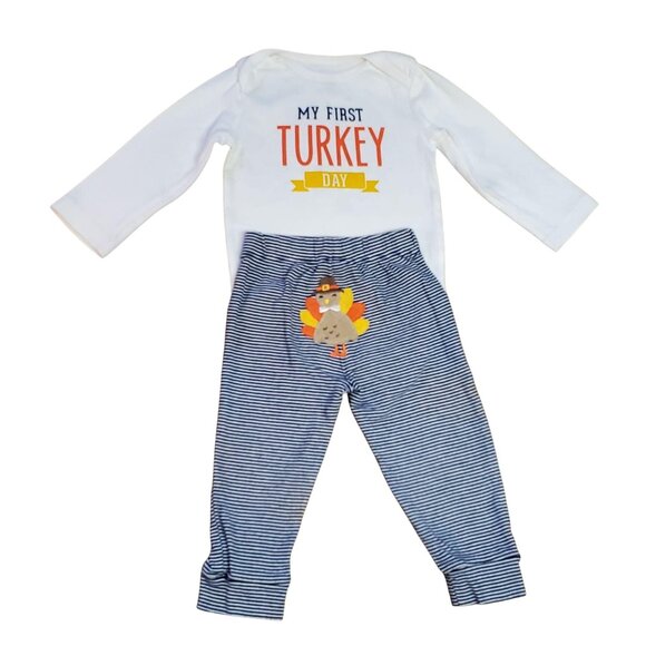 Carter's “My First Turkey Day” 2-Piece Set, Size 12M - Picture 1 of 3